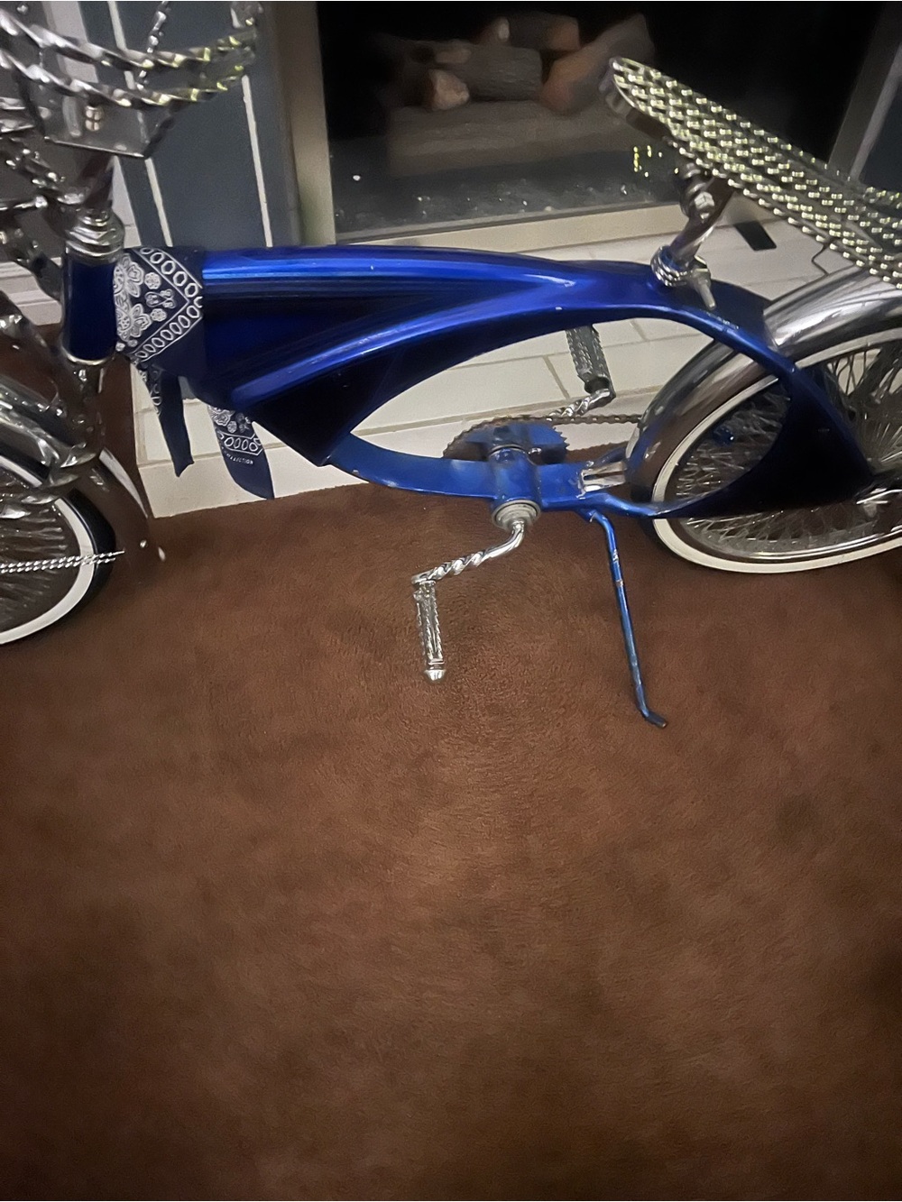 Schwinn Metallic Blue Lowrider Bicycle Accent